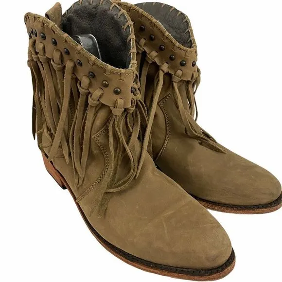Womens Liberty Black Fringe leather western Boots