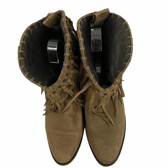 Womens Liberty Black Fringe leather western Boots
