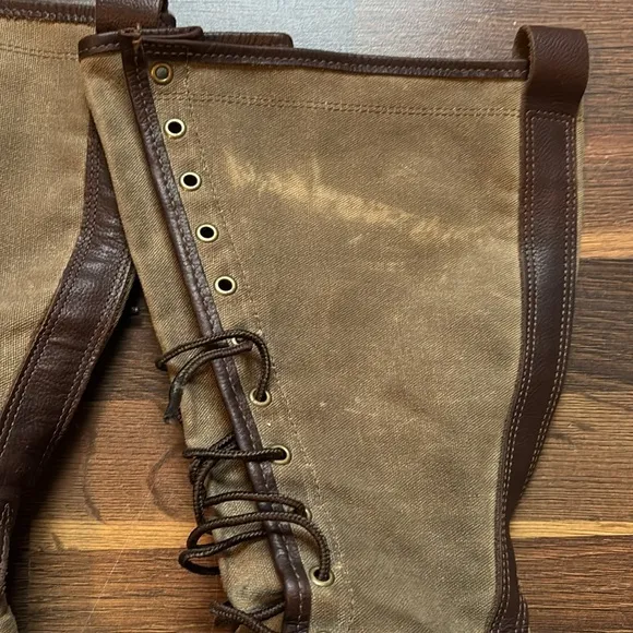 Women's LL Bean Signature Waxed-Canvas Tall Maine Hunting Shoe 16”, Size 7m