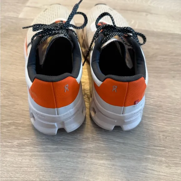 Women's On Running On Cloud Shoes - White and Pink/Orange barely worn.