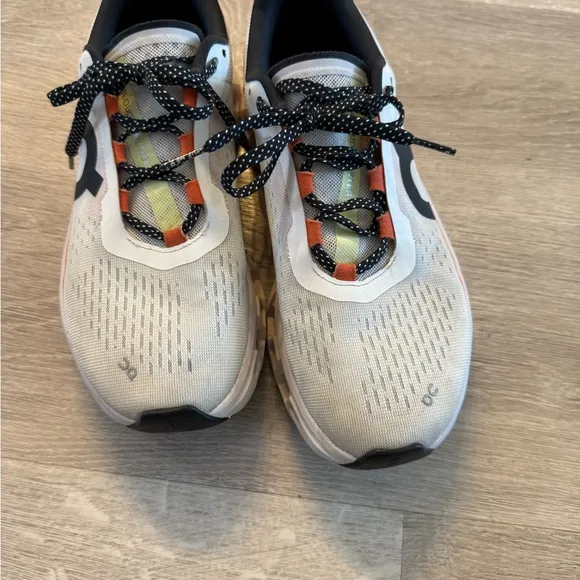 Women's On Running On Cloud Shoes - White and Pink/Orange barely worn.