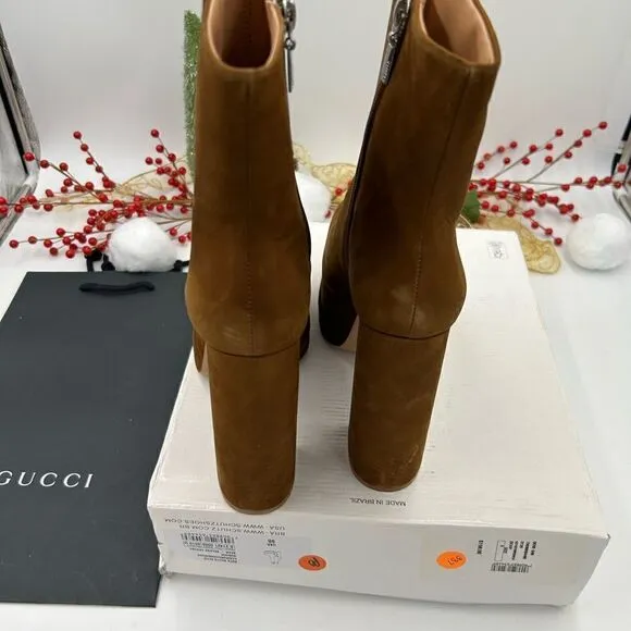 Women’s Schutz suede platform ankle boots, size 9 made in Brazil