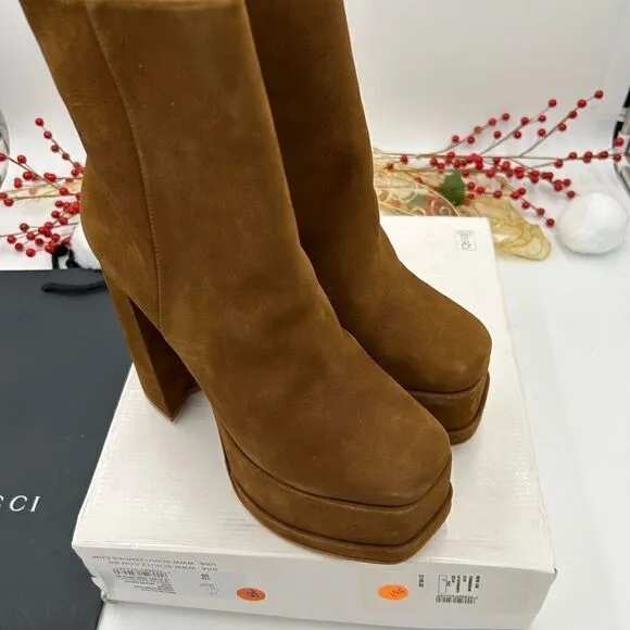 Women’s Schutz suede platform ankle boots, size 9 made in Brazil