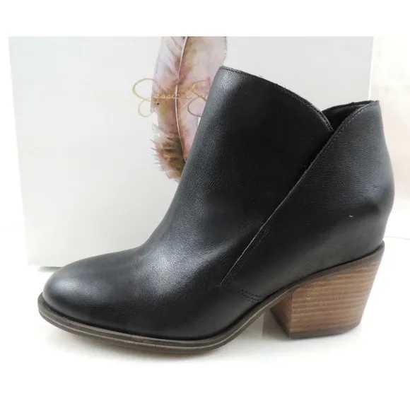Women's Shoes Jessica Simpson TANDRA Ankle Boots Booties Leather Black