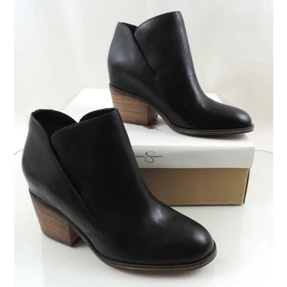 Women's Shoes Jessica Simpson TANDRA Ankle Boots Booties Leather Black