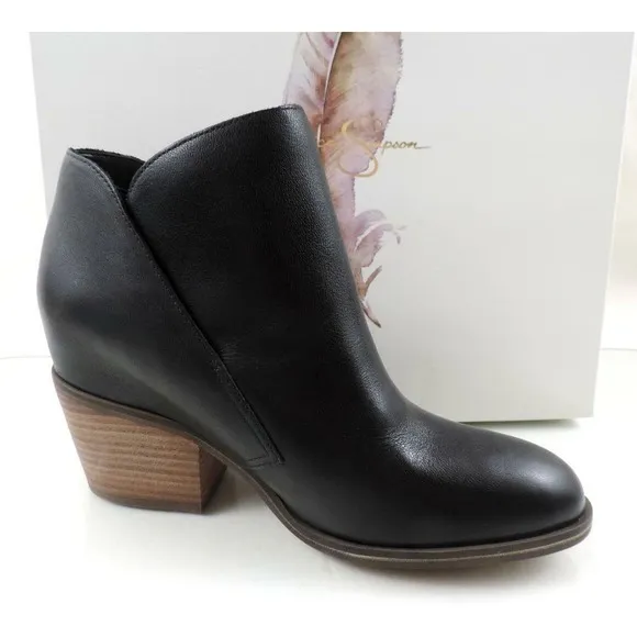 Women's Shoes Jessica Simpson TANDRA Ankle Boots Booties Leather Black