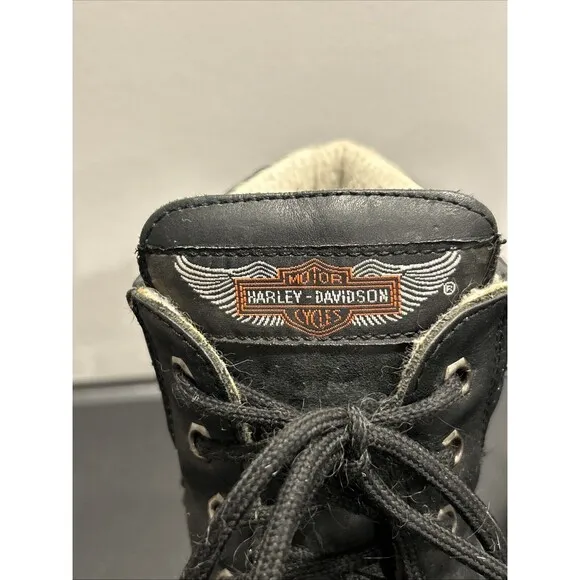 Womens Size 7.5 Harley-Davidson Motorcycle Boots Black Boots Leather 26890