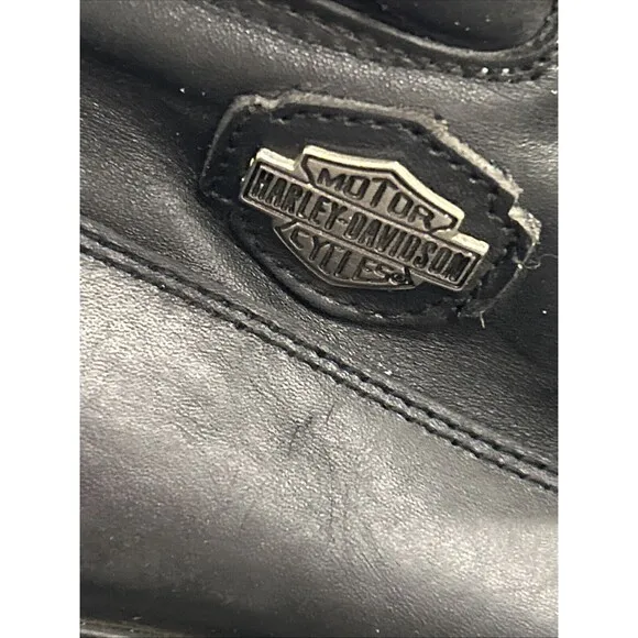 Womens Size 7.5 Harley-Davidson Motorcycle Boots Black Boots Leather 26890