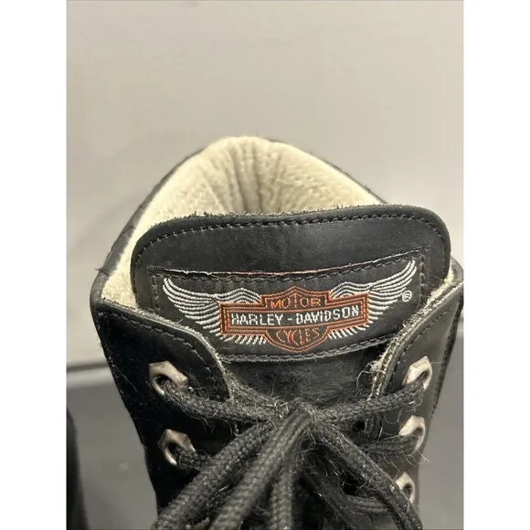 Womens Size 7.5 Harley-Davidson Motorcycle Boots Black Boots Leather 26890