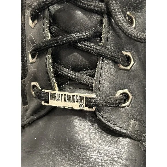 Womens Size 7.5 Harley-Davidson Motorcycle Boots Black Boots Leather 26890