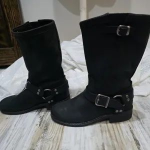 Womens Size 8 HARLEY DAVIDSON 85134 Motorcycle Harness Boots Black