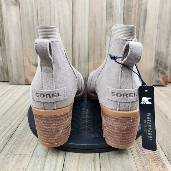 Womens Sorel Chelsea Harlow Cate size 9 Suede Leather Ankle Waterproof Booties
