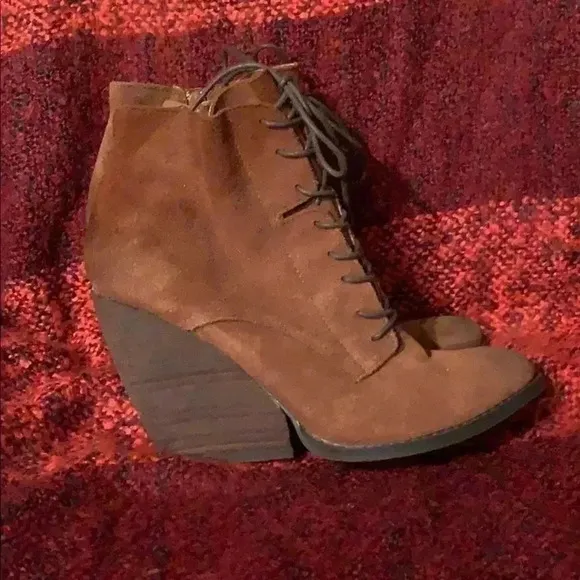 Women’s suede ankle boots.