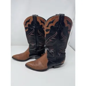 Women's Tony Lama Multicolor Western Cowboy Boot size 8 Pointed Embroidery