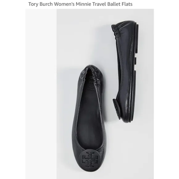 Women's Tory Burch Minnie Ballet Flats Perfect Black Size 9