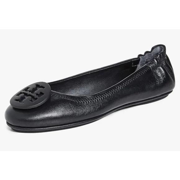 Women's Tory Burch Minnie Ballet Flats Perfect Black Size 9
