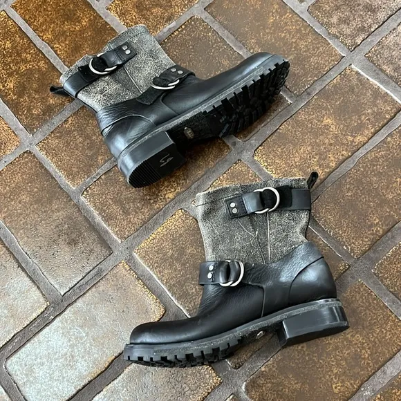 Woolrich Baltimore Distressed Harness Motorcycle Boots
