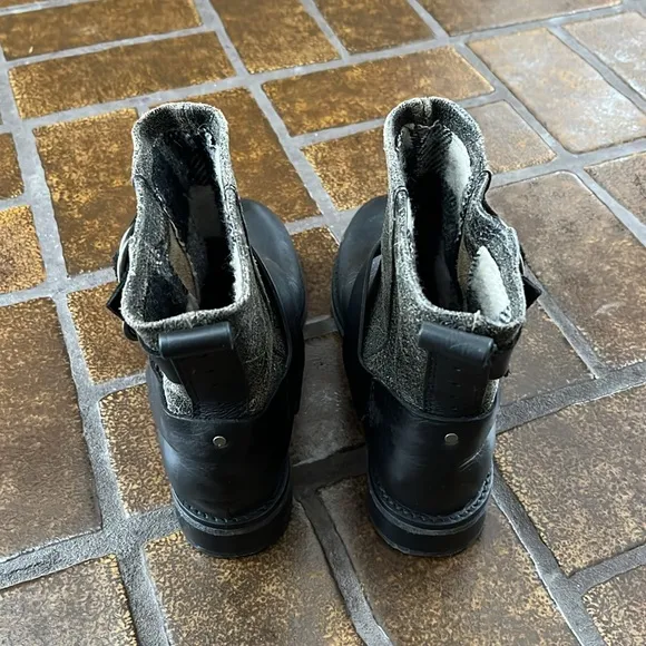 Woolrich Baltimore Distressed Harness Motorcycle Boots
