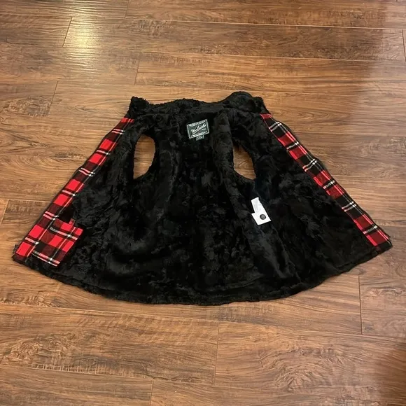 Woolrich Women’s Zip Up Faux Fur Lined Wool Vest, Sz. Medium