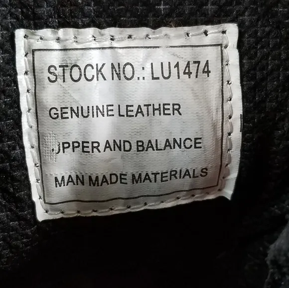XELEMENT Black Leather Biker Boots Motorcycle Riding Two Buckle Side Zip LU1474