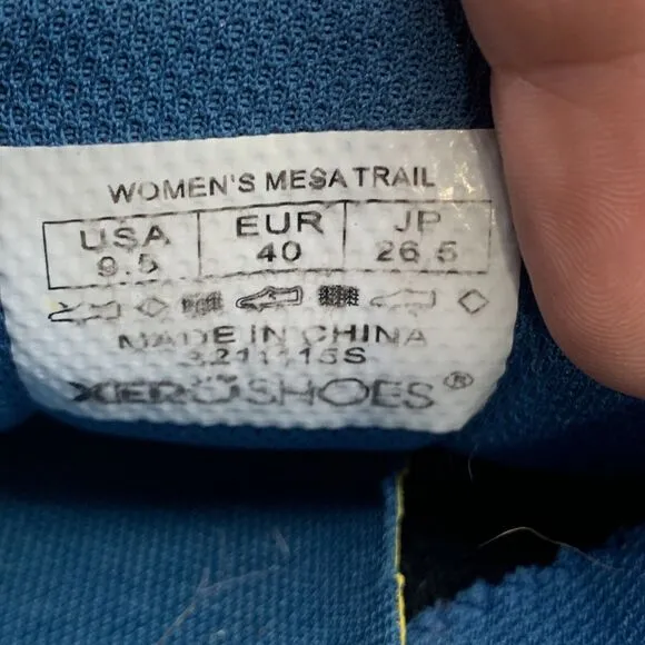 Xero Mesa Trail Waterproof Women's Size 9.5 Minimalist Running Shoes Blue Black