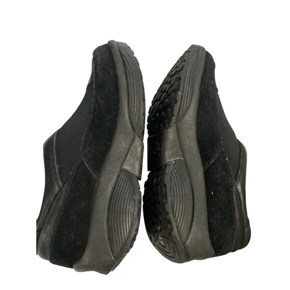 Xsensible Stretchwalker Women's Size 7.5 earth Black leather hoop loop shoes