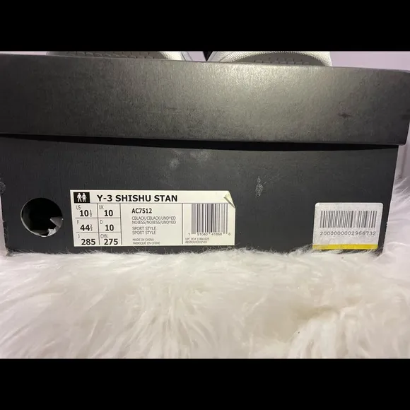 Y-3 Shishu Stan, Black low top sneakers, Sz: 10.5