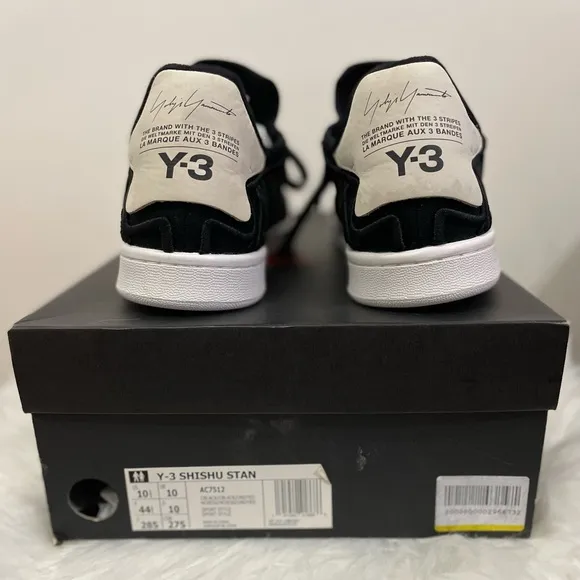 Y-3 Shishu Stan, Black low top sneakers, Sz: 10.5