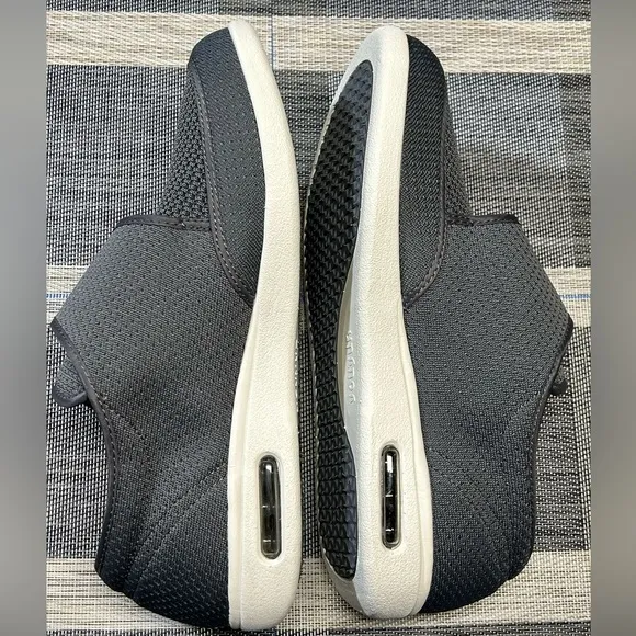 Youyun Men’s Diabetic Shoes Easy Slide Slip On Loafers Adjustable Size 12 Gray