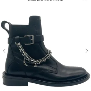 ZADIG &amp; VOLTAIRE BLACK LAMBSKIN LAUREEN ANKLE BOOTS