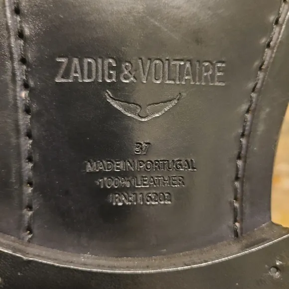 ZADIG VOLTAIRE Laureen Chain Embellished Leather Boots