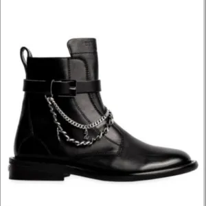 ZADIG VOLTAIRE Laureen Chain Embellished Leather Boots