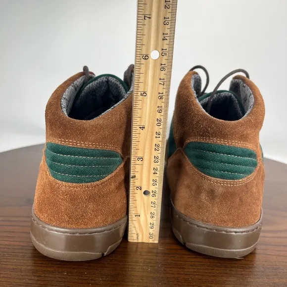 Zaqq Hiqe Mid Shoes Men's 46 / 12 Brown Green Suede Barefoot Waterproof Sneaker