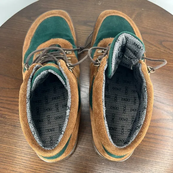 Zaqq Hiqe Mid Shoes Men's 46 / 12 Brown Green Suede Barefoot Waterproof Sneaker