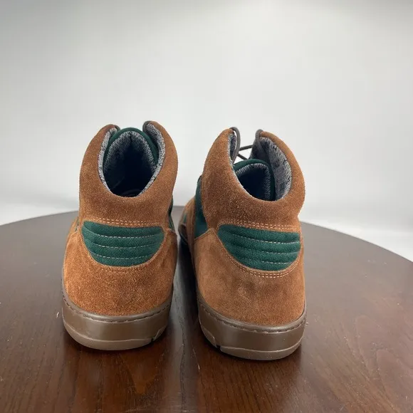 Zaqq Hiqe Mid Shoes Men's 46 / 12 Brown Green Suede Barefoot Waterproof Sneaker