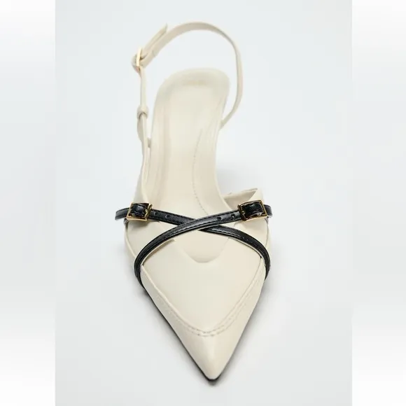 ZARA BUCKLED STRAP HEELED SHOES