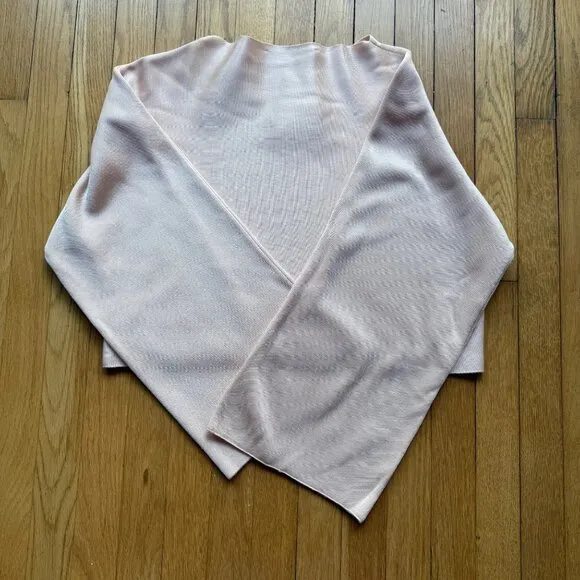Zara Knit Size Medium NEW Blush Pink Oversized Boxy Cropped Pullover Sweater Top
