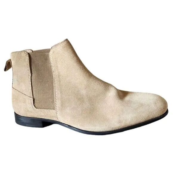 ZARA MAN Chelsea Tan Suede Ankle Boots Size EU 40 Chukka