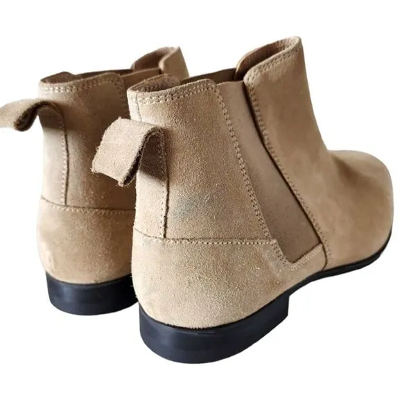 ZARA MAN Chelsea Tan Suede Ankle Boots Size EU 40 Chukka