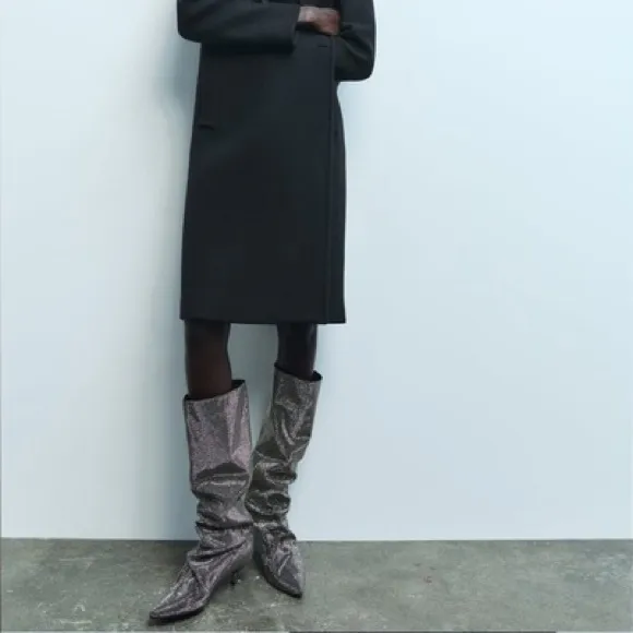 ZARA Rhinestone Boots