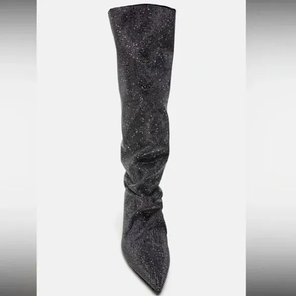 ZARA Rhinestone Boots