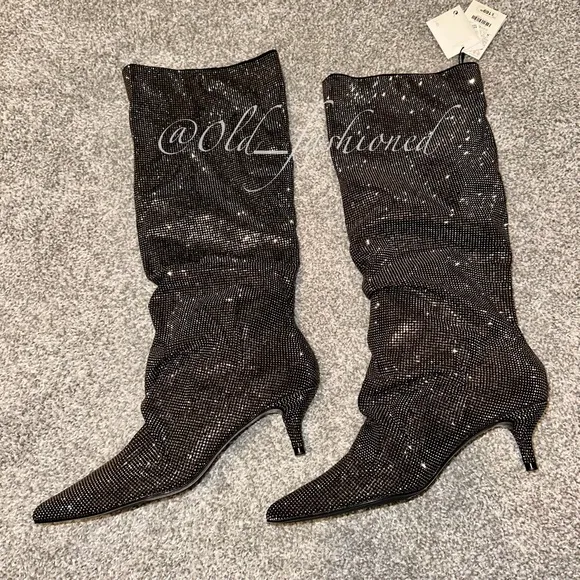 ZARA Rhinestone Boots