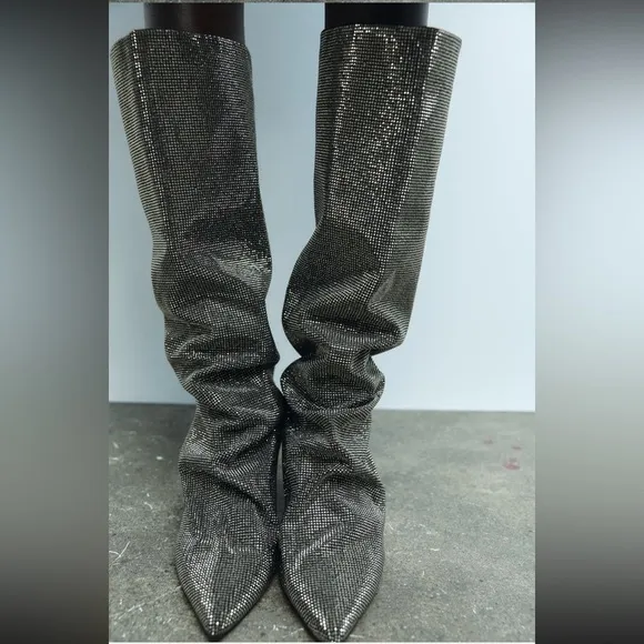 ZARA Rhinestone Boots