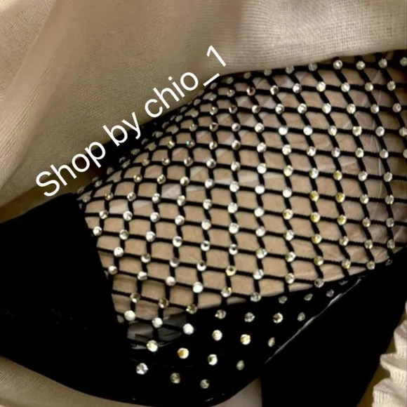 ZARA RHINESTONE MESH ANKLE BOOTS Stretch fabric bloggers favorite