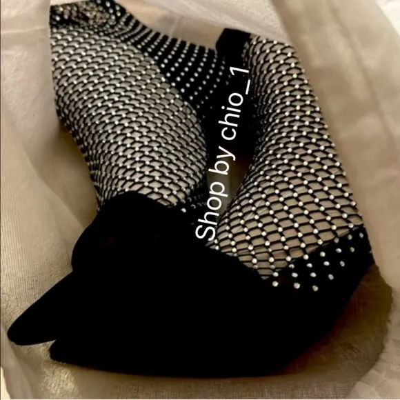 ZARA RHINESTONE MESH ANKLE BOOTS Stretch fabric bloggers favorite