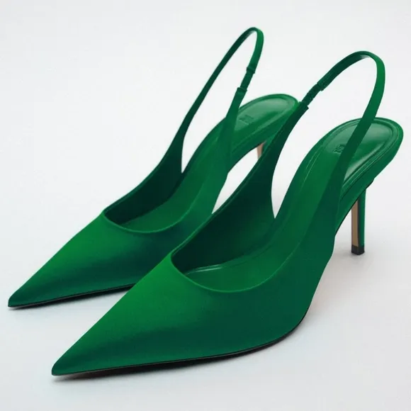 ZARA SLINGBACK HEELED SHOES Bloggers Favorite