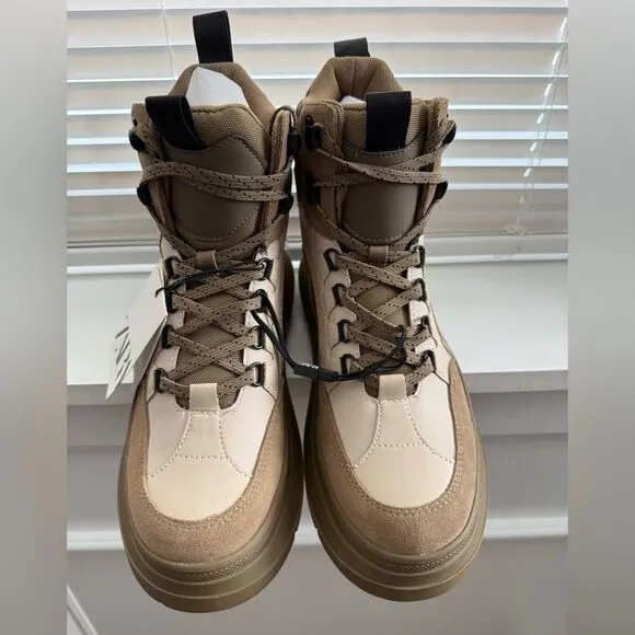 ZARA LACED ANKLE BOOTS Size 7.5