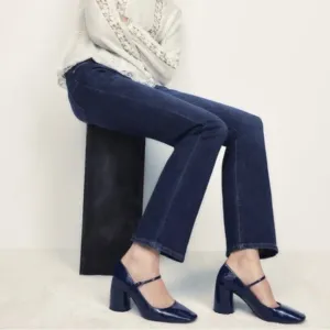 ZARA's Faux Patent Leather Block Heel Shoes 6 NWT