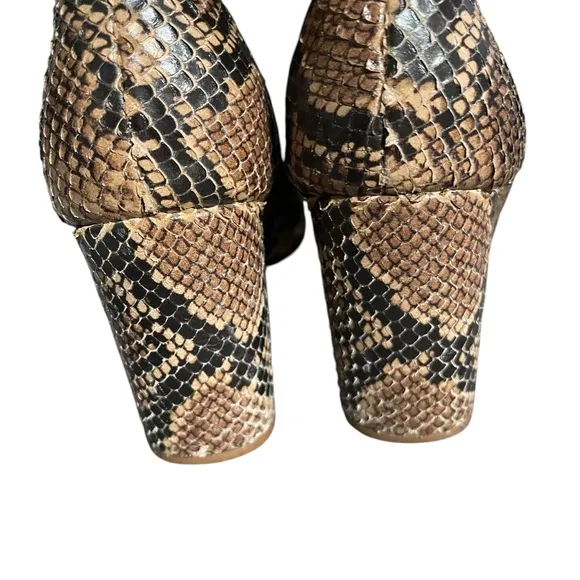 Zimmermann  Lace Up Snake-effect Leather Ankle Boots Size 39