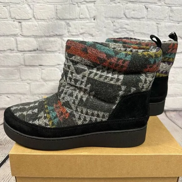 Zodiac Portman Cold Weather Boots Water-Repellent Aztec Black Multi 11M NEW
